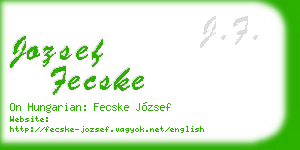 jozsef fecske business card